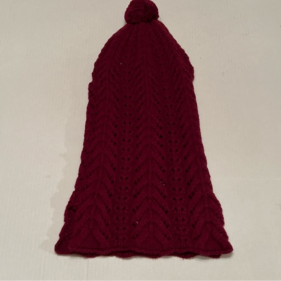 Luxton S-M Balaclava Hood Scarf Hat Burgundy - Picture 9 of 12